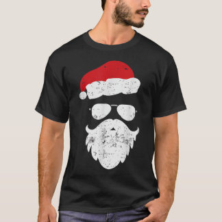 Hipsters Santa Beard Aviator Sonnenbrille Xmas Chr T-Shirt