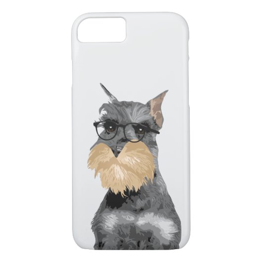 Hipsterschnauzer-Hundetelefon-Kasten für Case-Mate iPhone Hülle (Rückseite)