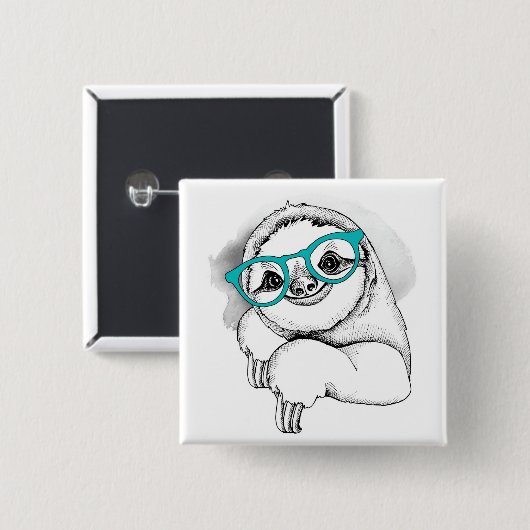 HipsterSloth Button (Vorne & Hinten)