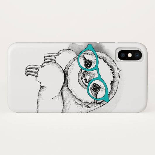 HipsterSloth Case-Mate iPhone Hülle (Rückseite (Horizontal))