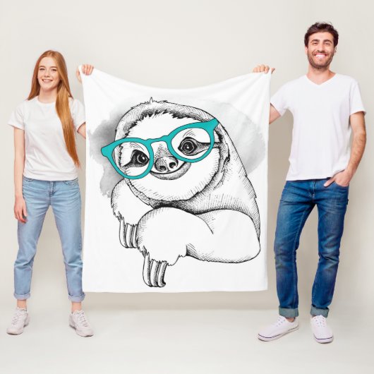 HipsterSloth Fleecedecke (Beispiel)