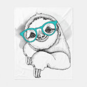 HipsterSloth Fleecedecke (Vorderseite)
