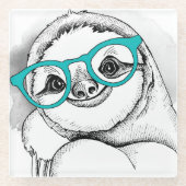 HipsterSloth Glasuntersetzer (Vorderseite)