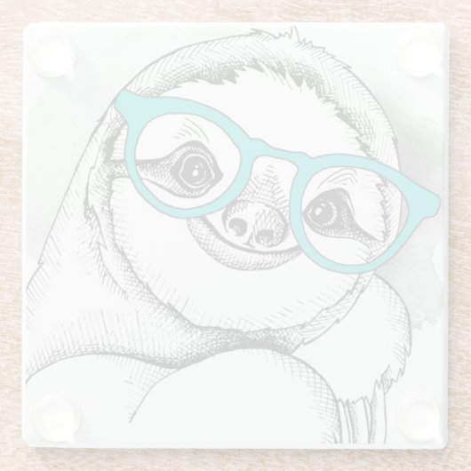 HipsterSloth Glasuntersetzer (Rückseite)