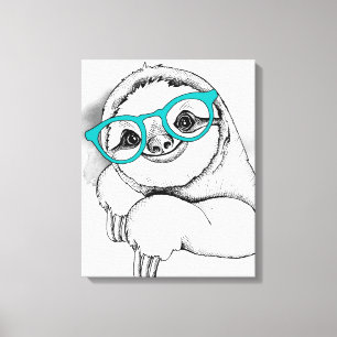 HipsterSloth Leinwanddruck