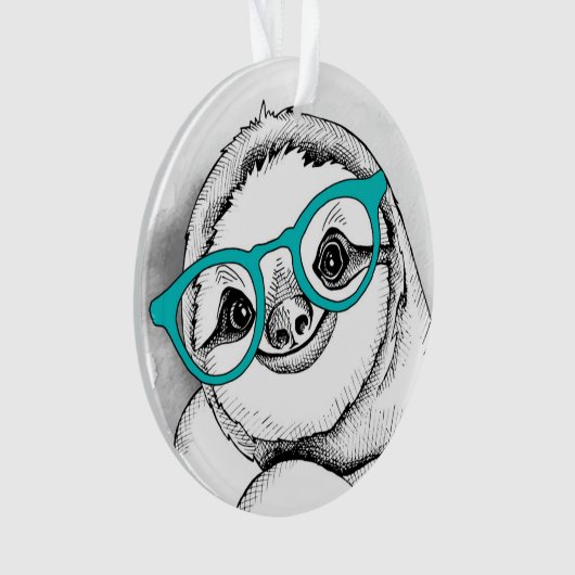 HipsterSloth Ornament (Vorderseite)