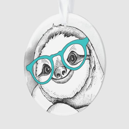 HipsterSloth Ornament (Vorderseite)