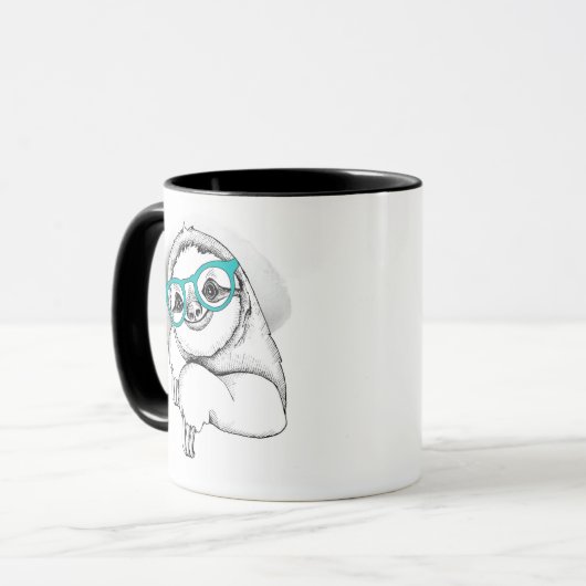 HipsterSloth Tasse (Vorderseite Links)