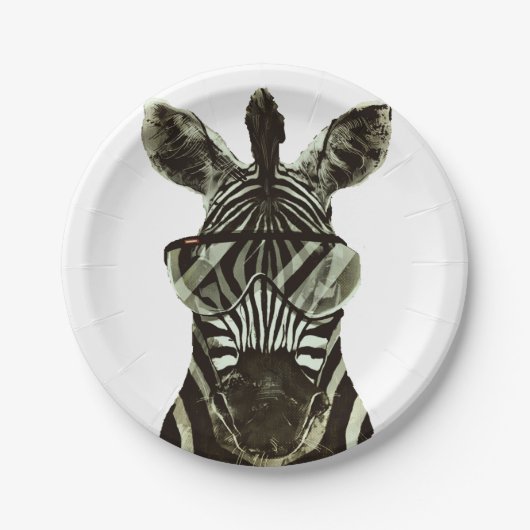 HipsterZebra Pappteller (Vorderseite)