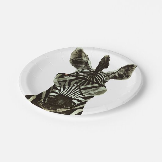 HipsterZebra Pappteller (Schrägansicht)