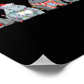Hiptamuses Christmas Lights Cute Hip Christmas Poster (Ecke)