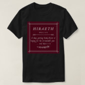 Hiraeth Welsh T-Shirt (Design vorne)