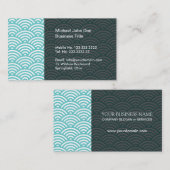 Hiragami Wellen-Muster-japanische Art Visitenkarte (Vorne/Hinten)