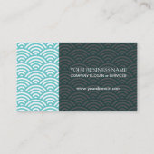 Hiragami Wellen-Muster-japanische Art Visitenkarte (Rückseite)