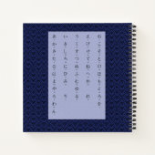 Hiragana & Goldfish Personalisiert Japanischer Stu Notizblock (Rückseite)