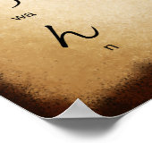 Hiragana im romanisch-japanischen Stil Poster (Ecke)