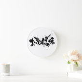 [Hiragana + Kanji] Geschmack der Zuhause Runde Wanduhr (Zuhause)
