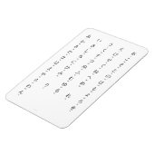 Hiragana mit Romaji Japanisch lernen Magnet (Linke Seite)