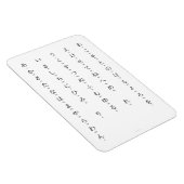 Hiragana mit Romaji Japanisch lernen Magnet (Rechte Seite)