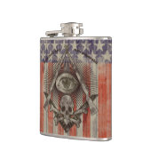 Hiram Abiff Freimaurerflasche mit amerikanischen Flachmann (Links)