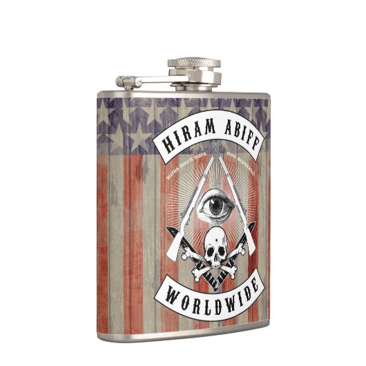Hiram Abiff Radfahrerflasche für Freimaurer Flachmann (Rechts)