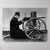 Hiram Maxim feuert seine Maxim Maschinenwaffe - 18 Poster (Vorne)