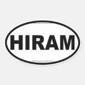HIRAM Oval Stickers (Vorderseite)