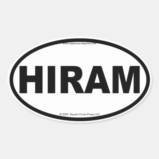 HIRAM Oval Stickers (Vorderseite)