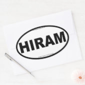 HIRAM Oval Stickers (Umschlag)