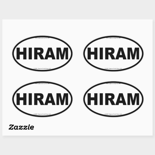 HIRAM Oval Stickers (Blatt)