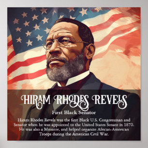 Hiram Rhodes revels Black History Montag Unterrich Poster