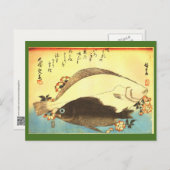 Hirame & Mebaru - Japanische Fischdruckerei in Hir Postkarte (Vorne/Hinten)