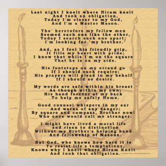 Hirams Gedicht. Poster