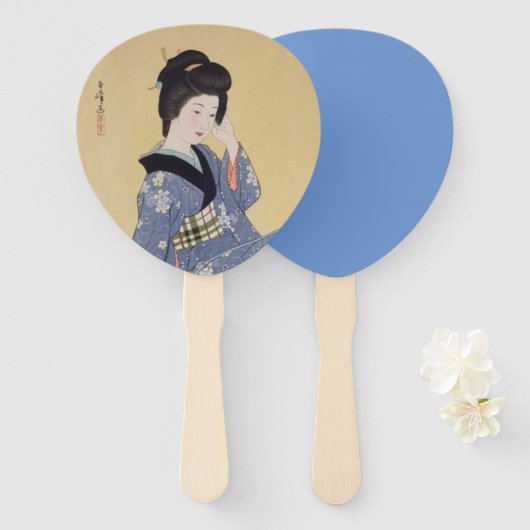 Hirano Hakuhos junges Mädchen Fächer (Vorne und Hinten)