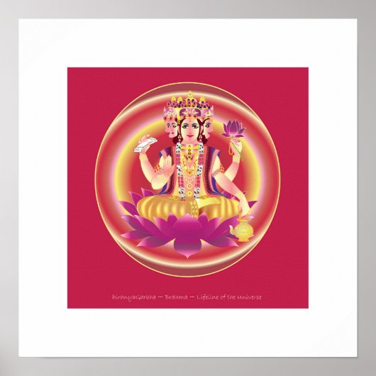 hiranyaGarbha ~ Brahma ~creatorGott Poster (Vorne)