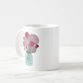 Hirn-Blumenstrauß Kaffeetasse (Vorderseite Links)