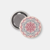 Hirn in Mosaik. Mandala Magnet (Vorderseite/Rückseite)