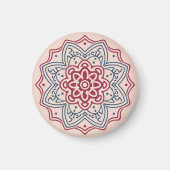 Hirn in Mosaik. Mandala Magnet (Vorne)