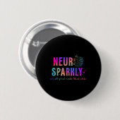Hirn Neurodivergent Funkelnd Neurodialer Adjud Aut Button (Vorne & Hinten)