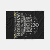 Hirn-Tumor-Bewusstseins-Krieger-Mutter graues Band Fleecedecke (Vorderseite (Horizontal))