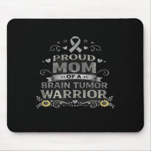Hirn-Tumor-Bewusstseins-Krieger-Mutter graues Band Mousepad