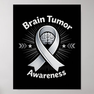 Hirn-Tumor-Bewusstseins-Schleife im Mai tragen gra Poster
