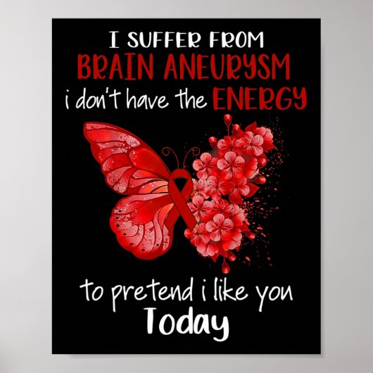 Hirnaneurysma Awareness Butterfly Bur Poster (Vorne)