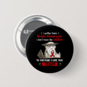Hirnaneurysma Awareness Fun Cat Button (Vorne & Hinten)