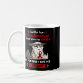 Hirnaneurysma Awareness Fun Cat Kaffeetasse (Links)