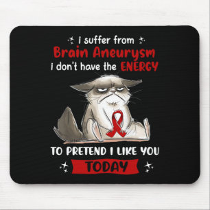 Hirnaneurysma Awareness Fun Cat Mousepad