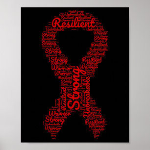Hirnaneurysma-Bewusstseinsmonats-Schleife mit Wort Poster