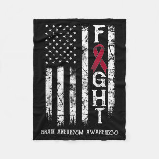 Hirnaneurysma-Krieger US-Flagge Fleecedecke