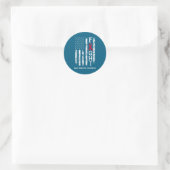 Hirnaneurysma-Krieger US-Flagge Runder Aufkleber (Tasche)