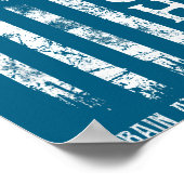 Hirnaneyrysma-Krieger US-Flagge Illustration Poster (Ecke)